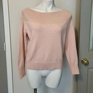 Anthropologie Moth Off Shoulder Super Soft Pink Sweater(XS)